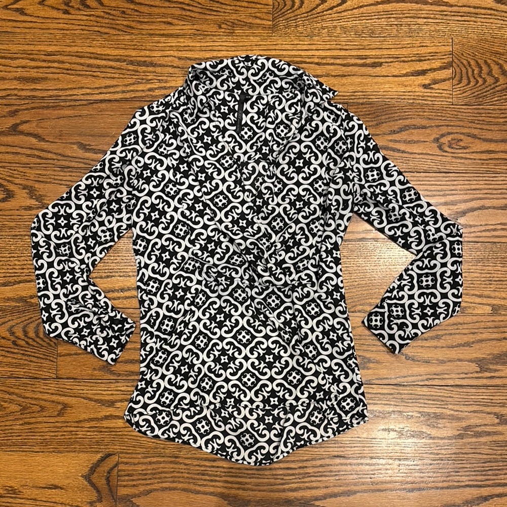 Kay Celine Black and White Blouse